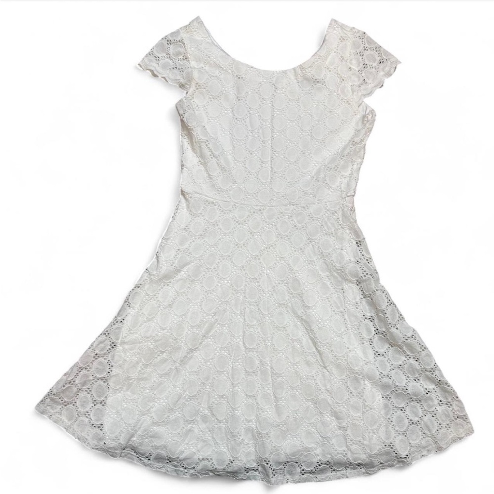 Elegant ivory Lace Midi Dress